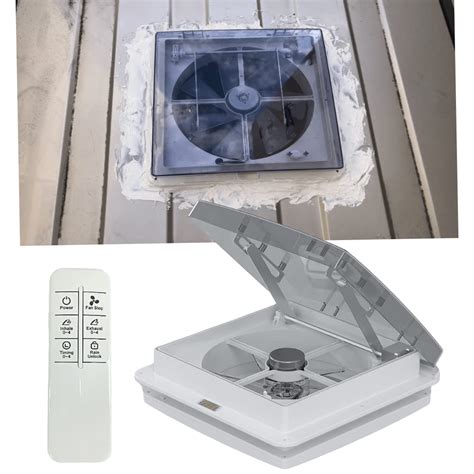 Buy 12" Caravan Roof Vent Fan Ultra Less Noise Motor with Remote, Air Max RV Ventilation 12V ...