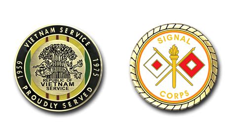 US Army Signal Corps Vietnam Service Challenge Coin - US Army Branch ...