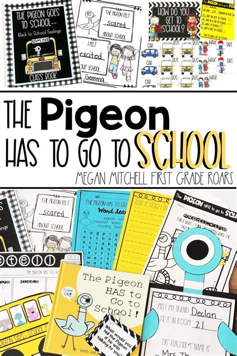 The Pigeon Has To Go To School Back to School Activities | School activities, Back to school ...