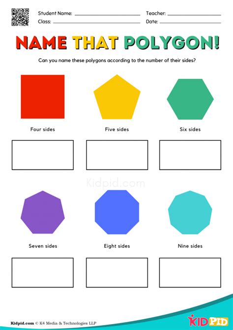 Name That Polygon Free Printable Worksheet - Kidpid