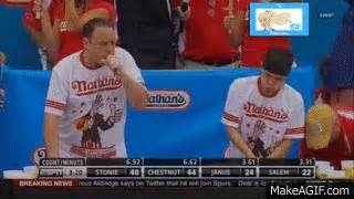 Matt Stonie Upsets Joey Chestnut at 2015 Nathan's Hot Dog Eating ...