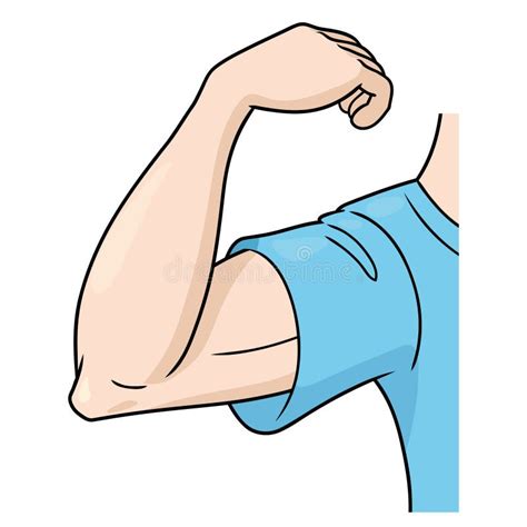 Man Elbow Bent Arm on White Background Stock Vector - Illustration of person, raised: 263533300