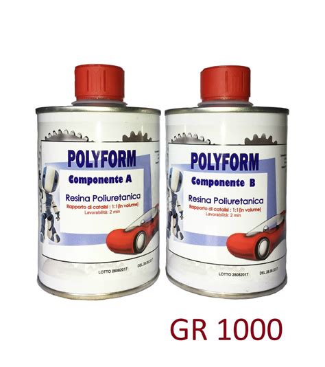 “POLYFORM” POLYURETHANE CASTING RESIN – 1000 GR [2,20 LB] - ResinPro - Creativity at your service