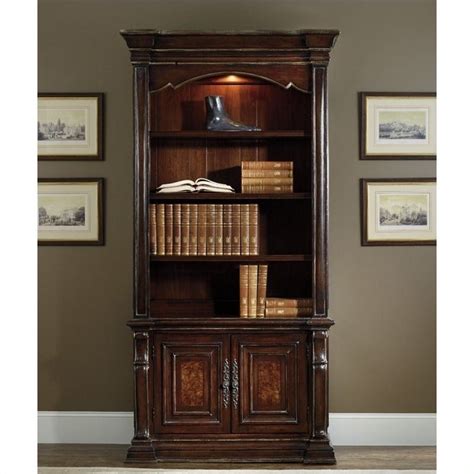 Hooker Furniture Grand Palais 4-Shelf Bookcase in Dark Walnut - 5272-10445