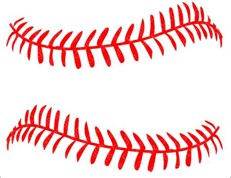 Baseball Softball LacesSVG DXF EPS Png Cut File for Cameo