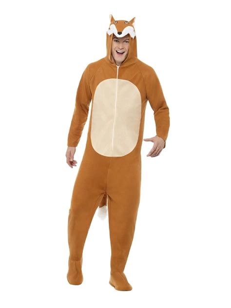 42" Brown and White Fox Unisex Adult Halloween Costume - Large - Walmart.com - Walmart.com