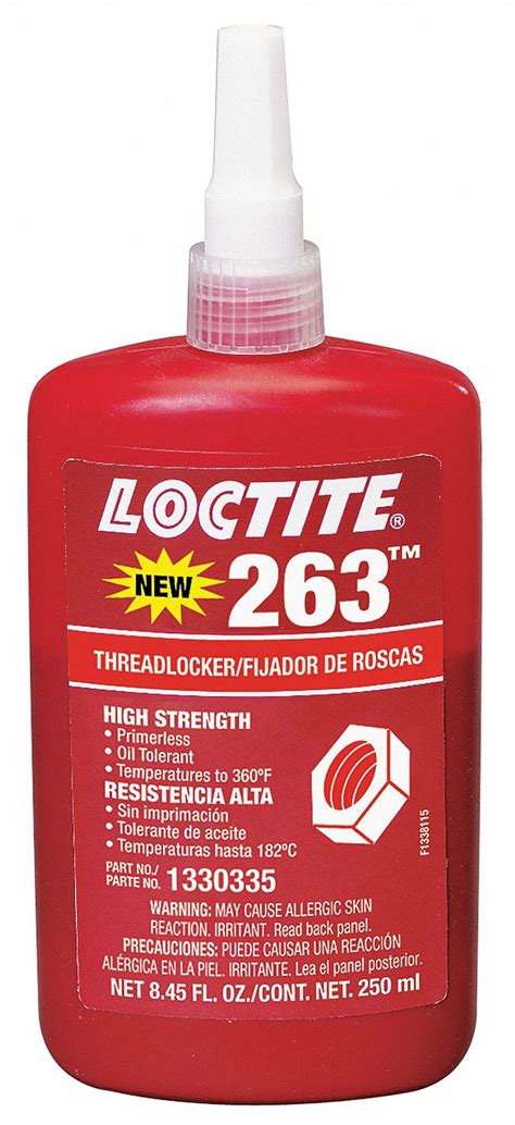 LOCTITE 263 Series High-Strength Primerless Threadlocker, Red Liquid ...