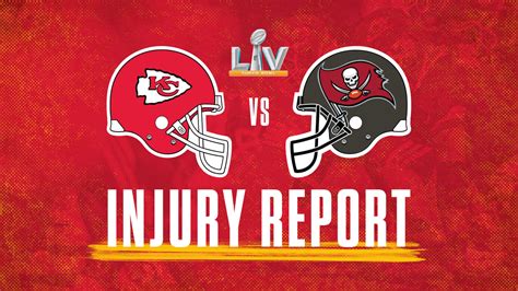 Super Bowl LV Game Week Injury Report | Chiefs vs. Buccaneers