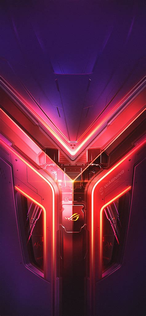 Download Purple Red Asus Rog Phone Wallpaper | Wallpapers.com