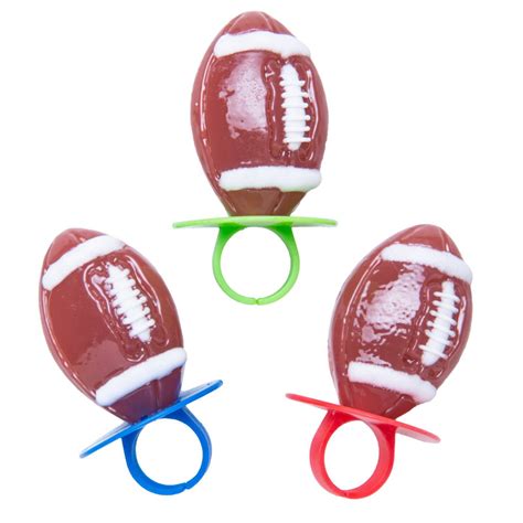 Spell-binding Football 3pk Ring Lollipops 1.5oz. Attractive offers on Football Party Favors for ...