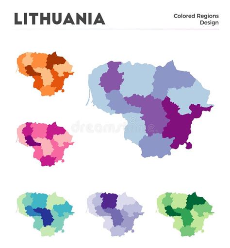 Lithuania map collection. stock vector. Illustration of government ...