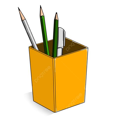Pencil Box White Transparent, Pencil Box Cartoon Illustration, Pencil Box, Stationery, Office ...