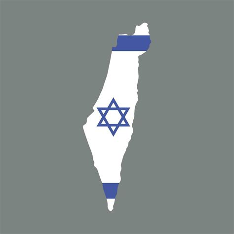 The map of Israel is colored in the colors of the national flag. Vector ...