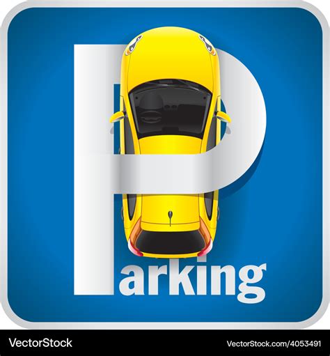 Car parking sign Royalty Free Vector Image - VectorStock