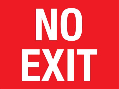 No Exit Red Sign – New Signs