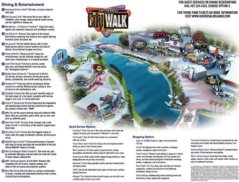 Citywalk Orlando map - Universal Orlando citywalk map (Florida - USA)