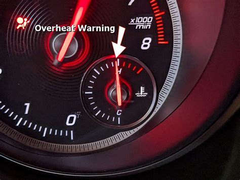 Automotive Engine Overheating Warning Light