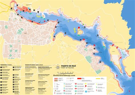 Port of Mahón Map - Ontheworldmap.com