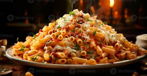 Pasta, food background, Italian national dish - AI generated image ...