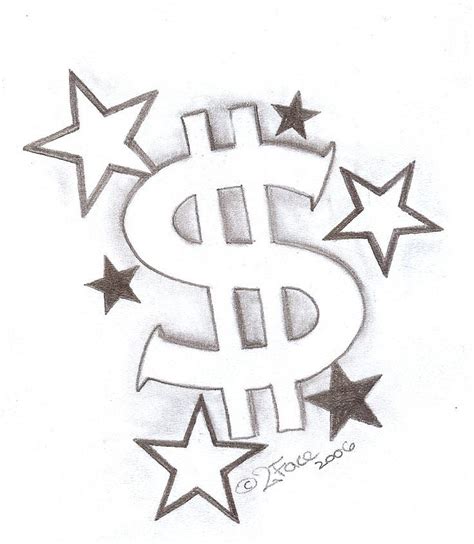 Dollar with Stars by 2Face-Tattoo.deviantart.com on @DeviantArt | Money ...