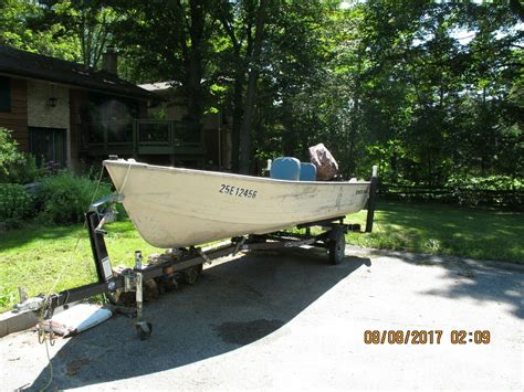 16 Foot Aluminum Boat, Trailer, Barely Used 25 Hp Motor Ontario Canada 0000 for sale for ...