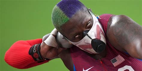 Olympian Raven Saunders draws attention with eye-popping mask - Carmon ...