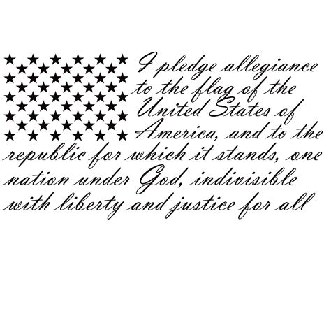 Pledge of Allegiance Flag Decal - Pledge of Allegiance Wall Decal