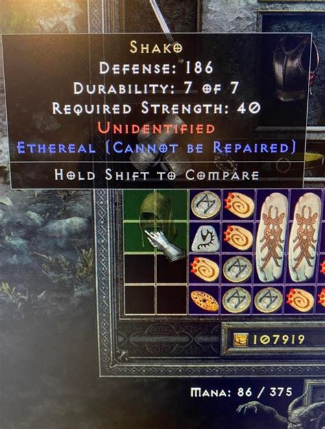 Ethereal Shako worth? Is it worth working on an Act 3 merc and ...