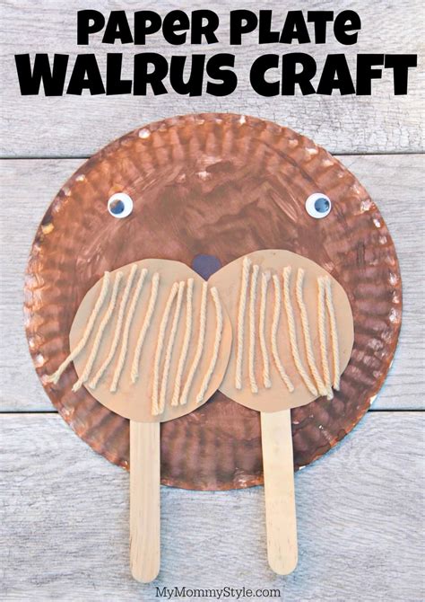 Paper plate walrus craft - My Mommy Style