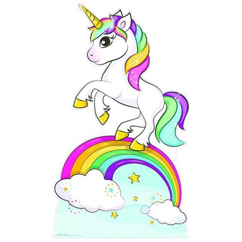 DISCONTINUED *** UNICORN AND RAINBOW Cardboard Cutout Standup / Standee | Unicorn images ...