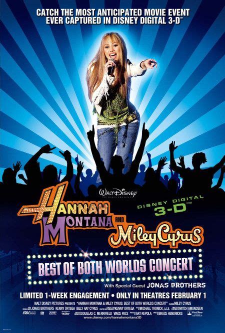 Hannah Montana/Miley Cyrus: Best of Both Worlds Concert Tour 3-D (2008) Poster #1 - Trailer Addict