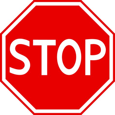 Red Stop Sign Clipart - Free Clip Art