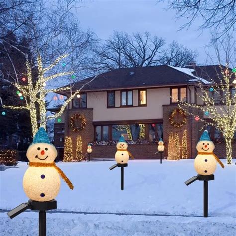 Waterproof Solar Snowman Lamp