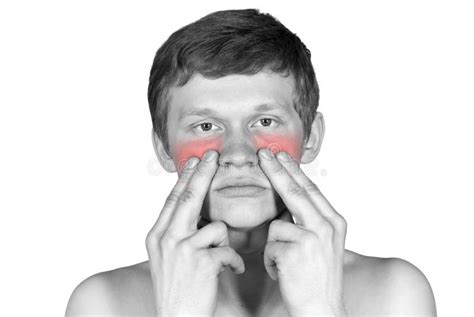 Disease of the nose stock photo. Image of people, studio - 24087726