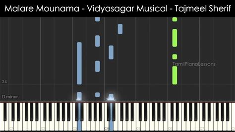 Malare Mounama Piano Tutorial with Chords | Tamil Piano Lessons - YouTube