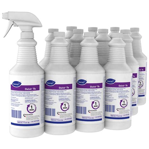 Diversey Oxivir TB Ready-To-Use Disinfectant Cleaner - 946 mL - Case of 12 - SANITUF