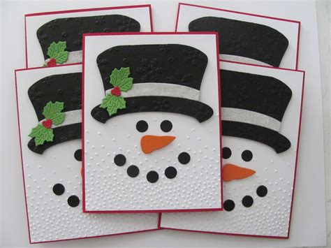 Christmas Cards, Snowman Cards, Snowman Card Set, Greeting Cards, Handmade Christmas Cards ...