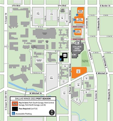 Dallas Wings Parking Map, Directions, and Prohibited Items – College Park Center – The ...