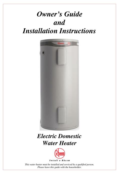 Rheem Tankless Water Heater Wiring Diagram » Wiring Draw And Schematic