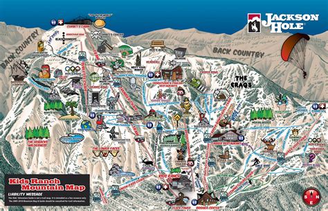 Jackson Hole - Kids Ranch Mountain Map | National parks trip, Luxury ...