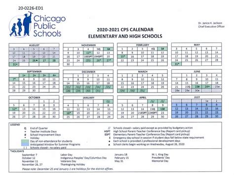 Chicago Tech Academy Calendar