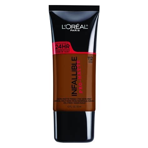 L'Oreal Paris Infallible Pro-Matte Blendable Foundation, Oil Free, 112 ...