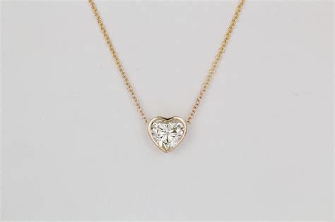 EGL Certified 14K Yellow Gold Diamond Heart Pendant Necklace 1.29ct - Ideal Luxury