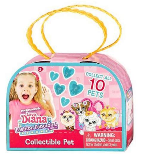 Love, Diana Fashion Fabulous Collectible Pet Series 1 3.5 Mystery Pack 1 RANDOM Figure Headstart ...