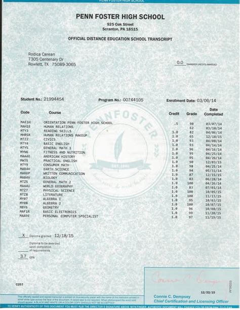 High School Transcript | PDF