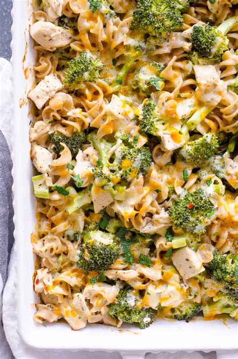 Healthy Chicken Broccoli Casserole - iFoodReal.com