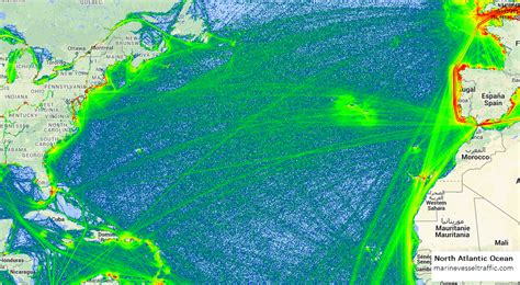 NORTH ATLANTIC OCEAN Ship Traffic Live Map | Marine Vessel Traffic