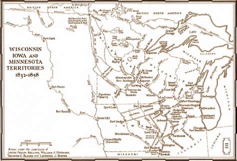 Wisconsin Territory Map 1832 - 1858