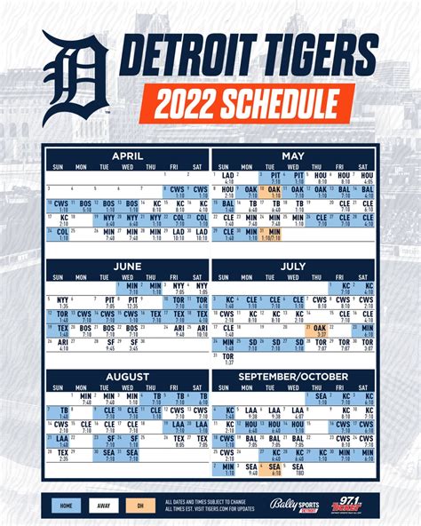 Detroit Tigers 2024 Printable Schedule Bills Schedule - vrogue.co