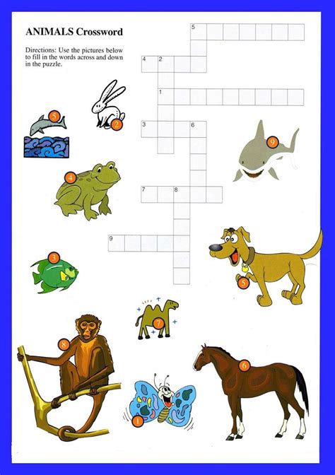 Easy Kids Crosswords Puzzles | Activity Shelter